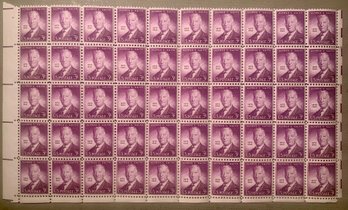 U.S. 3c Stamps, 1/2 Sheet Of 50, Alfred E. Smith, SHIPPABLE
