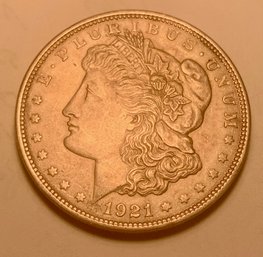 Uncirculated 1921 Morgan Silver Dollar, Coin F,  SHIPPABLE