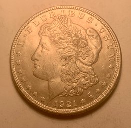 Uncirculated 1921 Morgan Silver Dollar, Coin H, SHIPPABLE