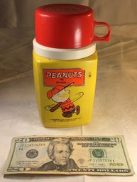 Vintage Peanuts Thermos By Thermos Brand - SHIPPABLE!