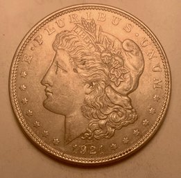 Uncirculated 1921 Morgan Silver Dollar, Coin I, SHIPPABLE