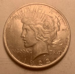 VF 1923 U.S. Peace Silver Dollar, Coin P, SHIPPABLE