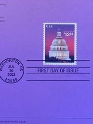 $13.65 FDC Souvenir Stamp Sheet, U.S. Capitol At Dusk, SHIPPABLE