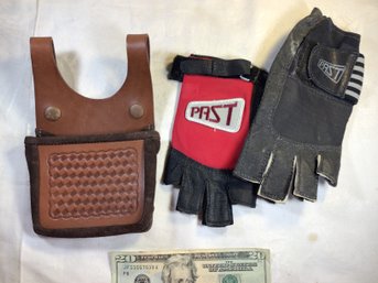 Ammo Pouch And 2 Shooting Gloves - SHIPPABLE!