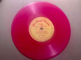 Antique Childrens 78 Rpm Record, Star Bright Classics, Red Vinyl, SHIPPABLE