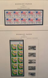 1991 Booklet Panes, The F - 29c Olympic & 19c Balloons, U.S. Stamps
