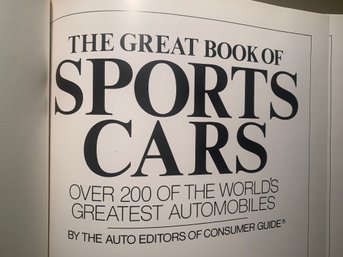 Book - The Great Book Of Sports Cars, 200 Of Worlds Greatest In Beautiful Color