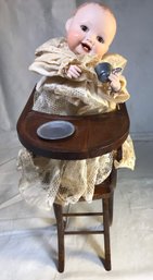 Baby Averil With Music Box - Hand Made Doll, Made To Look Antique - #1, SHIPPABLE!