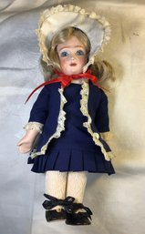 Hand Made Doll, Made To Look Antique - Height 10 In, #15, SHIPPABLE!