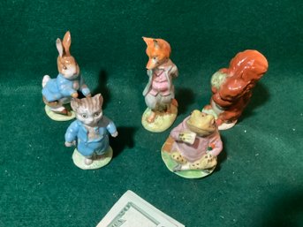 Beatrix Potter Porcelain Figure Lot Of 5