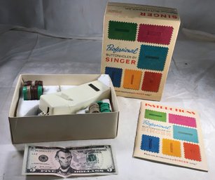 Vintage Professional Buttonholer By Singer, New In Box Old Stock, 1973 - SHIPPABLE!