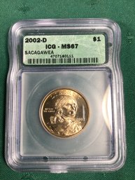 $1 Sacagawea 2002-D, ICG - MS67 - #1