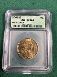$1 Sacagawea 2002-D, ICG-MS67 - #2