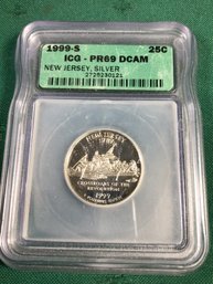 25C New Jersey Silver, Cameo - 1999-S, ICG - PR69 DCAM - #3