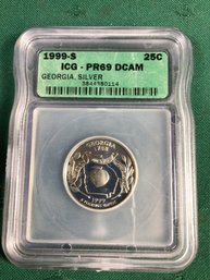 25C Cameo, Georgia Silver - 1999-S, ICG - PR69 DCAM - SHIPPABLE, #9