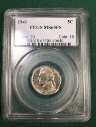 5 Cents - 1941- PGGS MS65 FS - Series 20, Coin10 -SHIPPABLE  #14