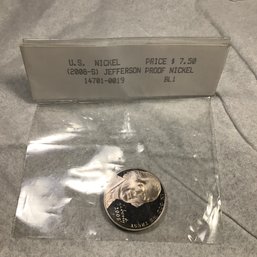 5 Cents - 2008-S Cameo Proof Nickel - USI-3 - Jefferson Nickel - #22, SHIPPABLE