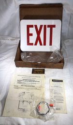 Dual-Lite EXIT Sign With Pamphlets And Original Box -Never Used, Working!  Sign 9.5 In X 12 In, SHIPPABLE!
