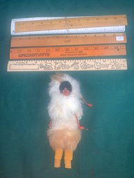 Native Doll W/ Real Fir!leather, & Advertising Rulers, SHIPPABLE