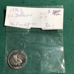 1976-S - US Jefferson Proof Nickel - BL-1 - SHIPPABLE, #63