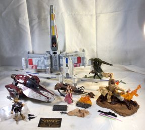 Star Wars X-Wing And Other Vehicles, Plus Some Figures, Lot Of 10