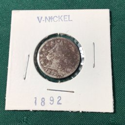 1892 V-Nickel - SHIPPABLE, #89