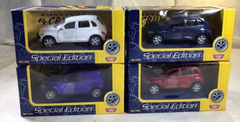 4 Special Edition PT Cruisers In Box - By Motor Max