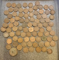 87 Unsearched Indian Head U.S. Pennies Plus 1818 Large Cent, SHiPPABLE