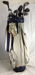 Golf Bag With Set Of Jimmy Cooper Autograph Golf Clubs, Glove, Balls And Tee