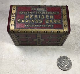Meriden Savings Bank - No Key, Has A Coin Inside