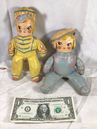 2 1950s Leather Dolls