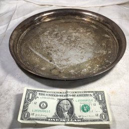 Silver Plate Tray - Paul Revere Reproduction, F.B. Roger's Silver Co. -  11 In Diameter - Tray Is Heavy