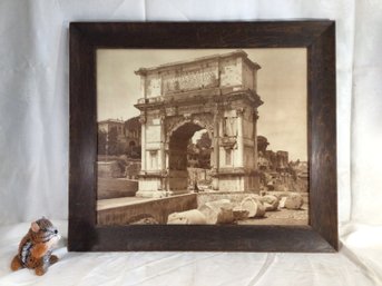 Antique Framed Roman Arch Print - 18 In X 21 In - #A, Beautifully Framed W/Glass