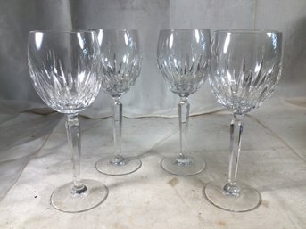 4 Waterford Crystal Wine Glasses