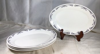 4 Vintage Platters, Made In U.S.A.
