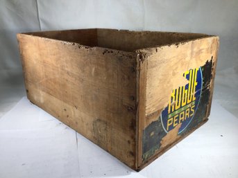 Antique Wood Crate - Length 19.5 In X Width 12 In X Depth 8.5 In