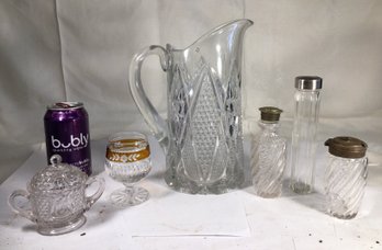 Cut And Vintage Glass Lot - Czech, Crystal, Etc.