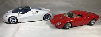 Ferrari 250 Le Mans, Burago, Made In Italy & Ford GT90, Maisio - Both 1/18 Scale, See Photos