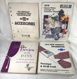Car Catalogs And Product Information Books - Chevrolet 1974, 1977, 1955, General Motors 1979