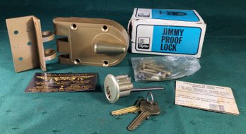 Single Cylinder Jimmy Proof Lock With Keys In The Box - No. 866 Taylor Lock Co. - Philadelphia, PA