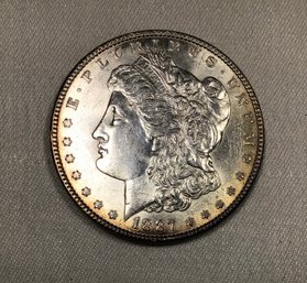 1887 U.S. Morgan Silver Dollar, Uncirculated Beauty!!  SHIPPABLE - #06
