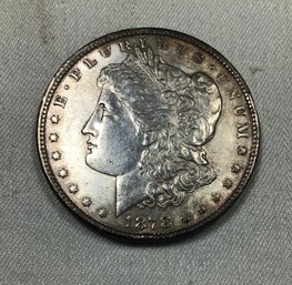 1878 U.S. Morgan Silver Dollar, Beautiful Coin, Near Uncirculated. SHIPPABLE - #08