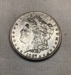 1887 U.S. Morgan Silver Dollar, Near Uncirculated, Great Detail!  SHIPPABLE - #12
