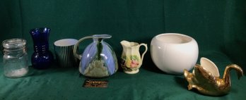 Floraline Vase, Royal Copley, Ceramic Multi-Glazed Pitcher And More, See Photos!