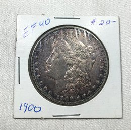 1900  EF 40 U.S. Morgan Silver Dollar, SHIPPABLE - #24