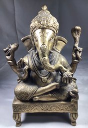 Antique Bronze Hindu God - Height 8 In