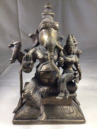 Antique Bronze Hindu God - Height 7.5 In