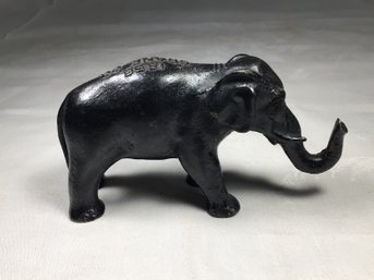 Antique Cast Iron Elephant, Stamped On Back: 1855 Crane Co. 1905 - Height 2.5 In
