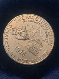Connecticut Mutual Life 1976 Bronze Coin - The Masters Club, SHIPPABLE