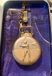 Golfers Quartz Pocket Watch, Never Used, In Orig. Box, SHIPPABLE